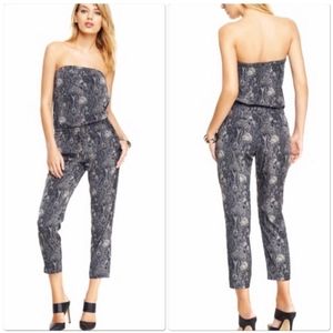 Express Snake Print Strapless Romper/Jumpsuit XS